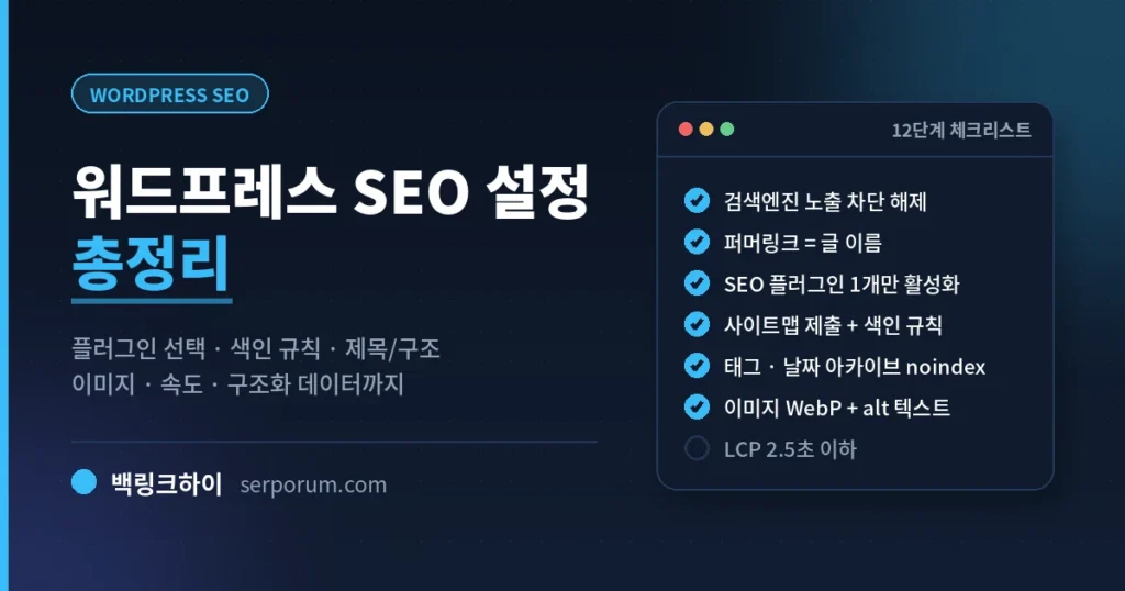 워드프레스 seo 설정 미리보기